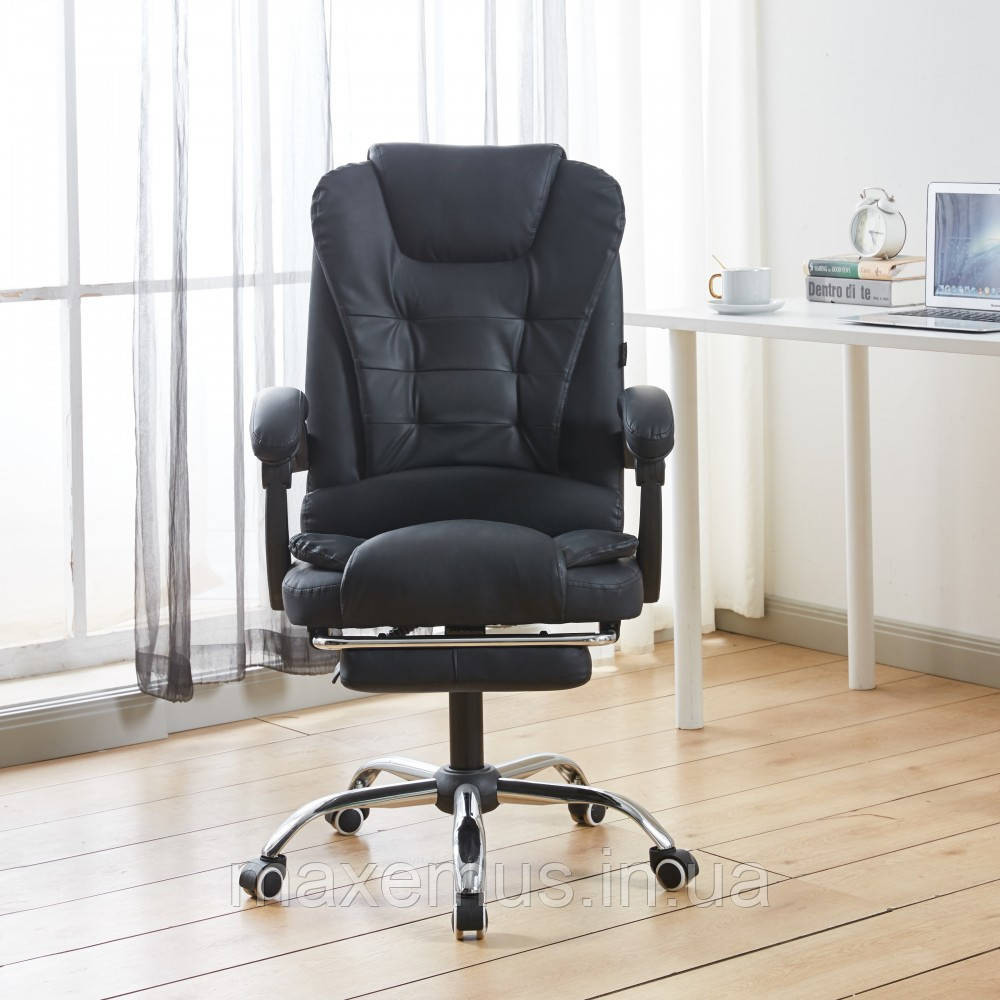 Офисное кресло с подставкой для ног Bonro BN-6071 кресло для офиса и персонала компьютерное Черный Мостиска - изображение 4