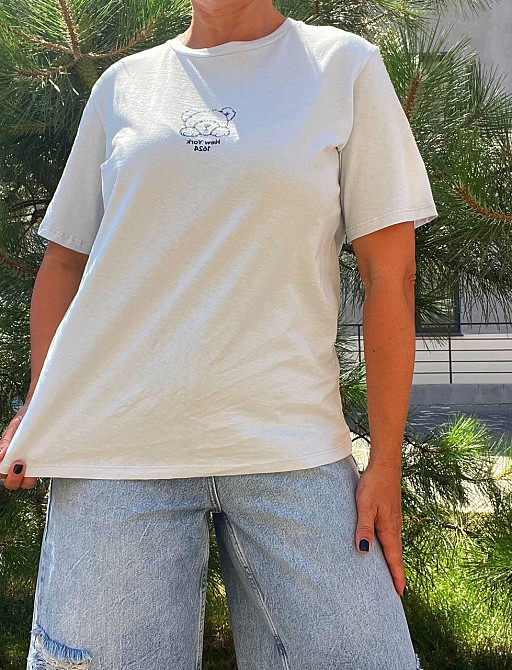 Футболка жіноча Pepper&mint AF24-23 принт ведмедик попереду аква, аква, M Київ - фото 6