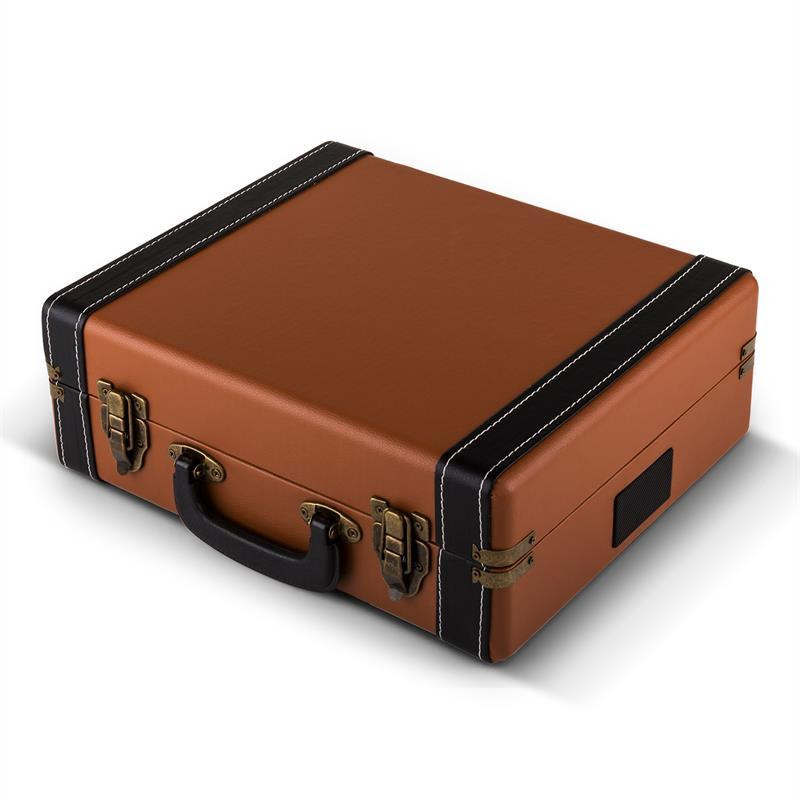 Набор коллекционеров пластинок Джерри Ли Коричневый футляр для пластинок в стиле ретро с проигрывателем Ровно - изображение 4