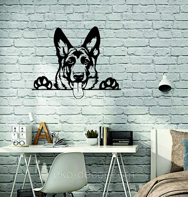 Декоративне настінне Панно «Вівчарка», Декор на стіну 70*56 см, Чорний Київ - фото 8