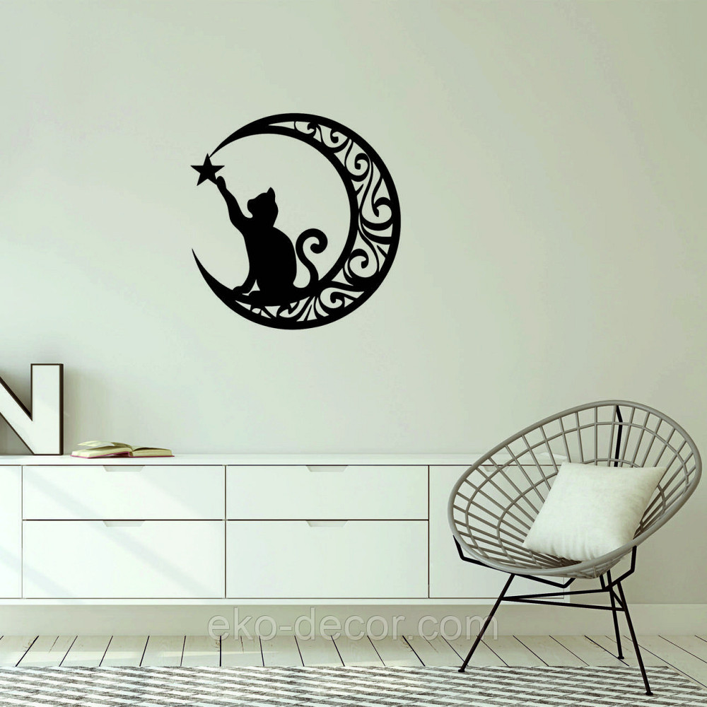 Декоративне настінне 3D Панно «Кіт» Декор на стіну з об'ємом Київ - фото 6