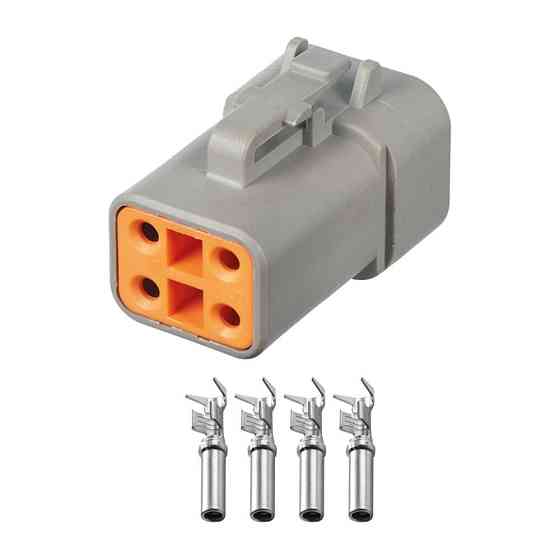 Роз'єм конектор 4-кон., Спецтехника, DTP06-4S, ATP06-4S, DEUTSCH Америка, Британия, Германия CAT, JCB, MAN 40646 Київ