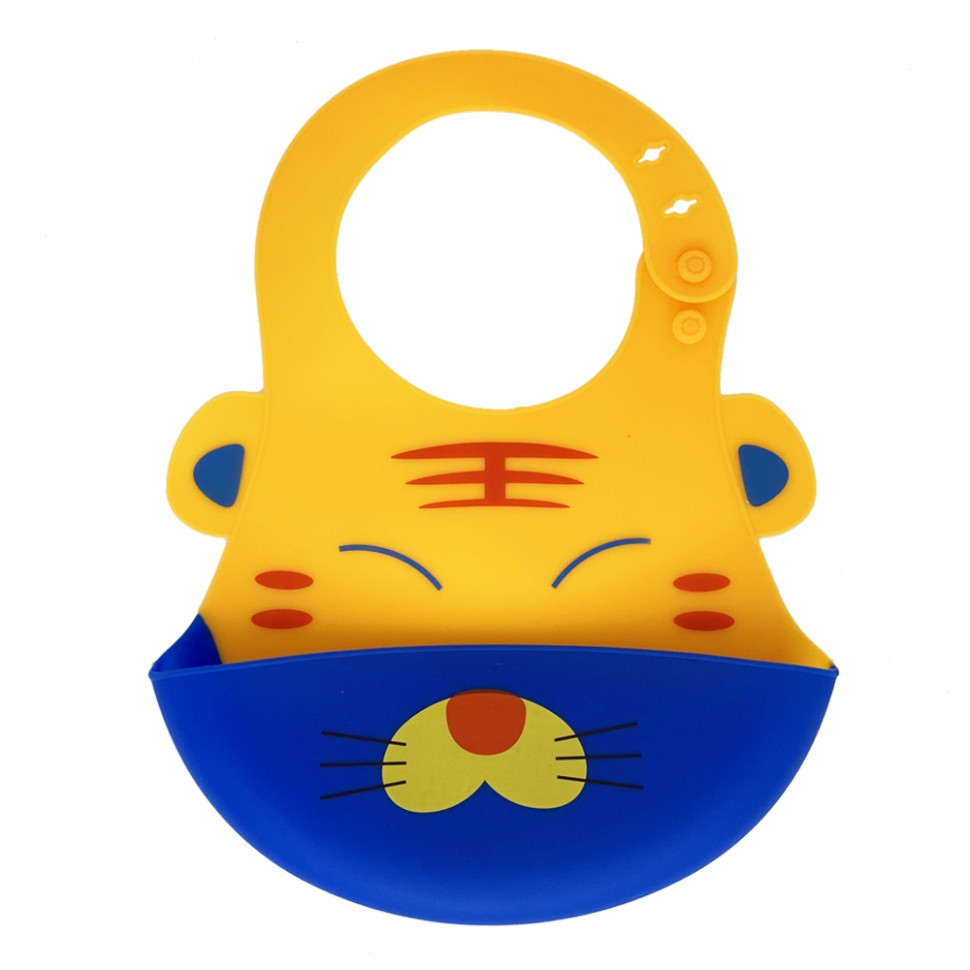 Дитячий слинявчик "Тигр" MGZ-0603-2 силіконовий Вінниця - фото 1