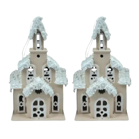 Декоративний новорічний будиночок з дерева 5×10×25 см Капучино 28124500 Коломия