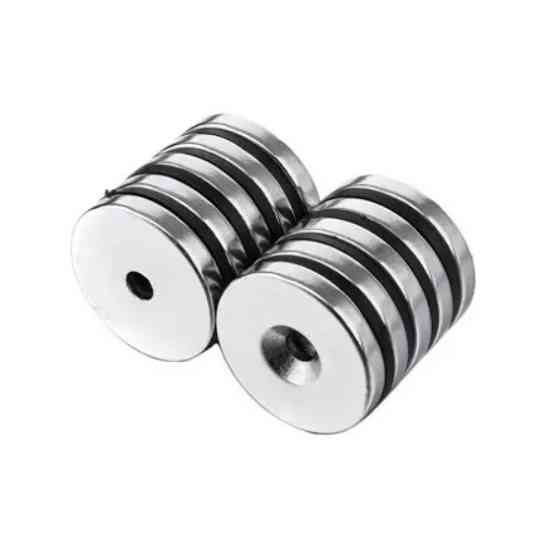 Магніти неодимові кріпильні 12x3 мм N50 з отвором ззенковкою 4 мм 10 шт. Вінниця