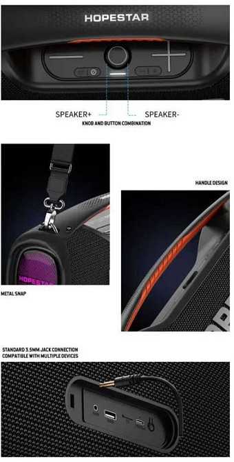 Hopestar A60 100w - Bluetooth колонки чорні  (Оригінал) Є в наявності. Харків - фото 1