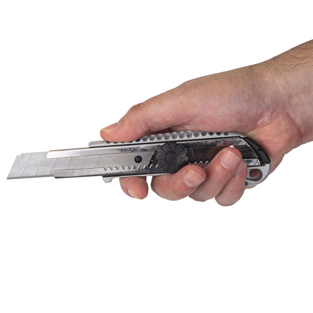 Ніж сегментний лезо 18 мм корпус металевий гвинтовий замок GRAD (8215275) Київ - фото 8