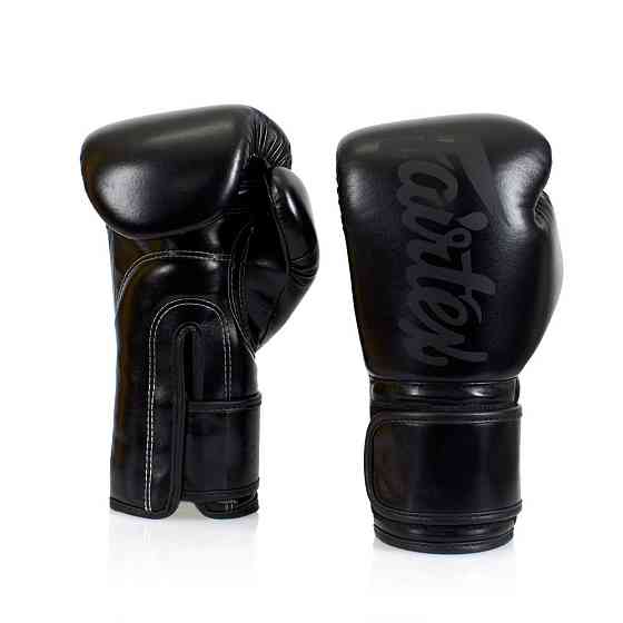 Боксерські рукавиці Fairtex BGV14SB Black 14 унцій (бинти в комплекті) Кам'янське