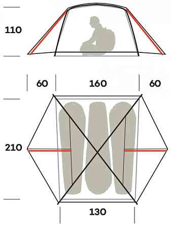 Намет тримісний Ferrino Nemesi 3 Pro Green (91213QVVFR) Київ