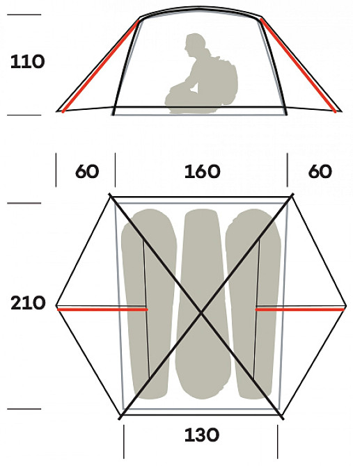 Палатка трехместная Ferrino Nemesi 3 Pro Green (91213QVVFR) Київ - фото 2