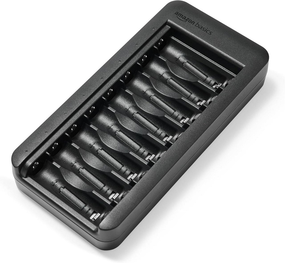 Акумулятори Amazon Basics NiMH AA 8×2000мАг чорний комплект з USB‑C зарядним для зарядки акумуляторів, набір з зарядним пристроєм Київ - фото 2