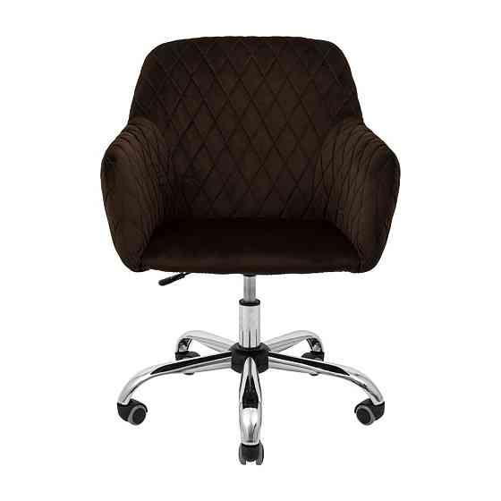 Стілець крісло м'який LibertyDesign U Jasmine 28 Piastra Roll Хром Темно-коричневий Київ