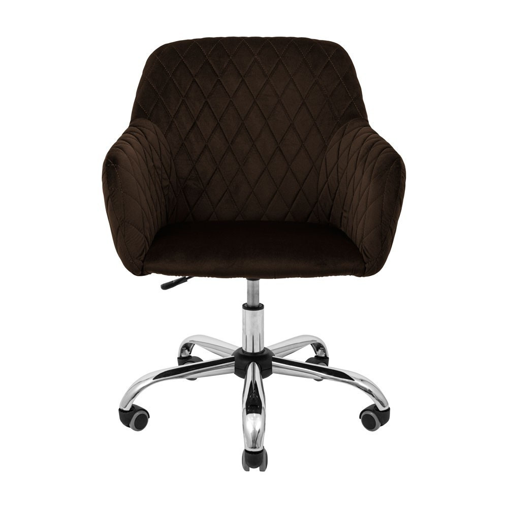 Стілець крісло м'який LibertyDesign U Jasmine 28 Piastra Roll Хром Темно-коричневий Київ - фото 2