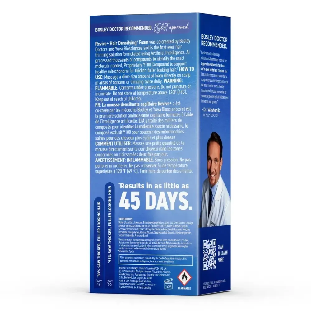 Піна проти випадіння волосся у чоловіків Revive+ BOSLEY, 60 г Дніпро - фото 2