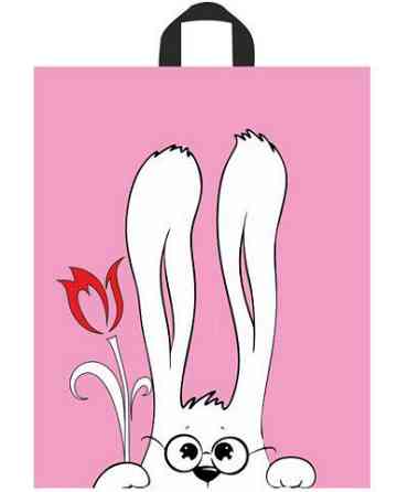 Пакет із петльовою ручкою спр "Заєць "(30х40)Леоні (50 шт.) Харків