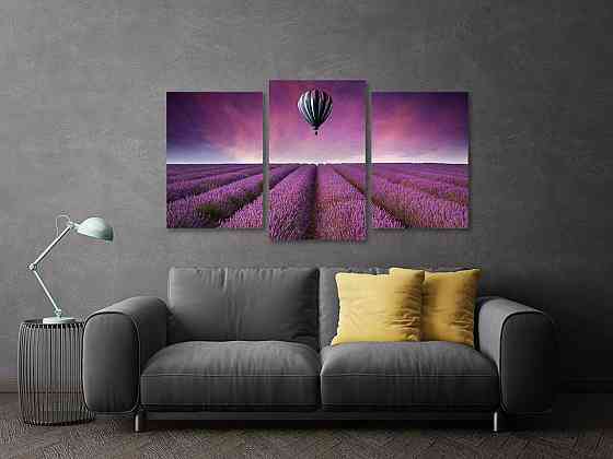 Модульная картина в гостиную / спальню Лаванда Art-619_3 Киев