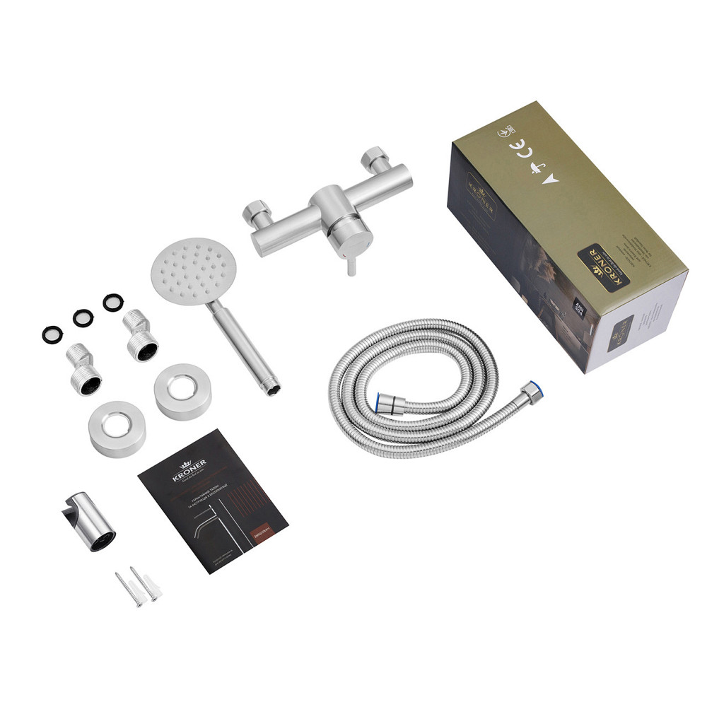 Змішувач для душу Kroner KRP Edelstahl Klassisch — ESG050 Київ - фото 7