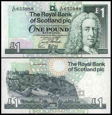 Шотландія / Scotland 1 Pound 2016 Pick 351e UNC Полтава