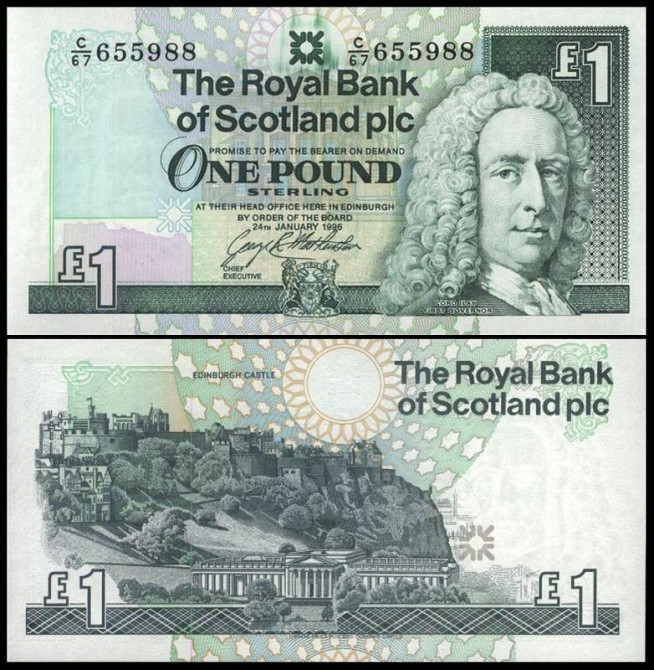 Шотландія / Scotland 1 Pound 2016 Pick 351e UNC Полтава - фото 1