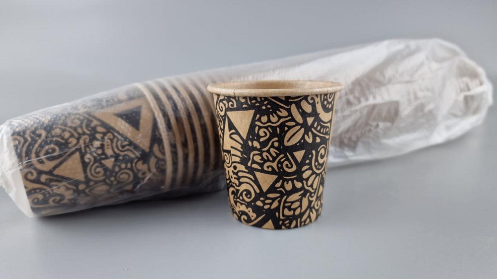 Стакан паперовий 110 мл "Авангард KRAFT" Маестро (50 шт.) Харків - фото 1