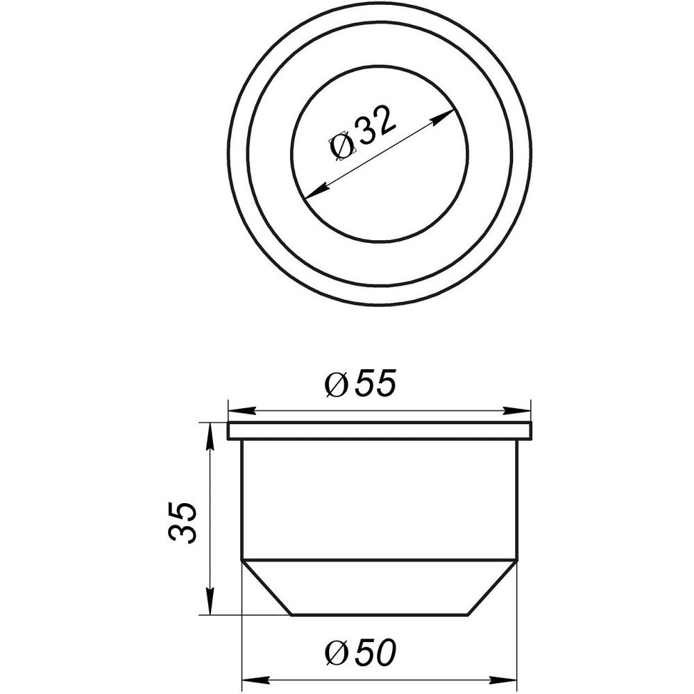 Редукція гумова VSplast 50/32 (чорна) Київ - фото 2