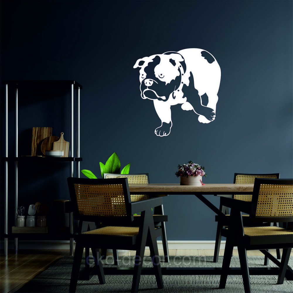 Декоративное настенное Панно «Бульдог» , Декор на стену 50*50 см, Белый Киев - изображение 5
