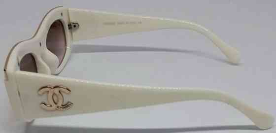 Брендовые женские очки бежево розовые в белой глянцевой оправе. Киев