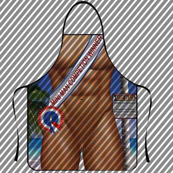 Прикольний фартух для чоловіків Mini man для гриля та кухні Київ