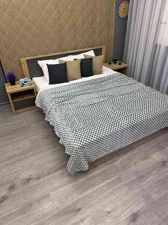 Плед-покривало Шахи 200х210 см (+-5см) Сірий з білим (87-040) Київ