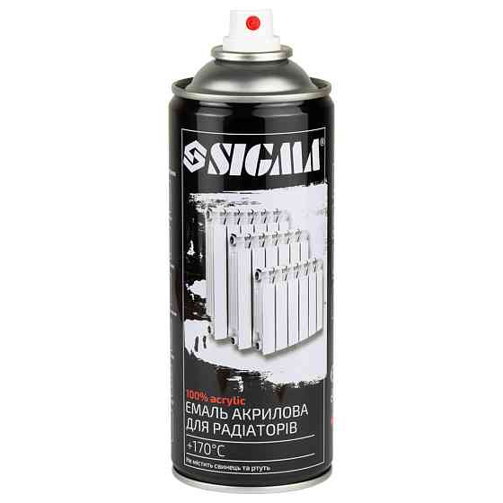 Sigma Эмаль аэрозольная акриловая термостойкая для радиаторов +170°C 400мл RAL 9010 белый гляне Коломия