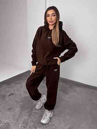 Женский теплый костюм, из флис полара S-M, Шоколад Одесса