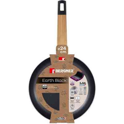 Сковорода Bergner Earth Black 24 см (BG-34623-BK) Винница