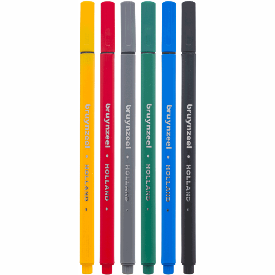 Набір лінерів FINELINER Basic 6кол Bruynzeel Київ