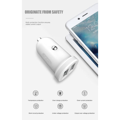 Зарядное устройство XO CC18 2.1A/2 USB White (XO-CC18-WH) Винница - изображение 4