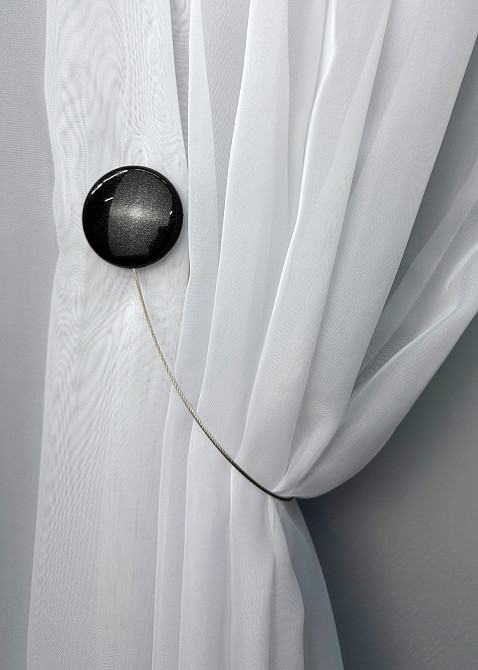 Магниты для штор и гардин Круг 2 шт Черный (81-286) Киев - изображение 4