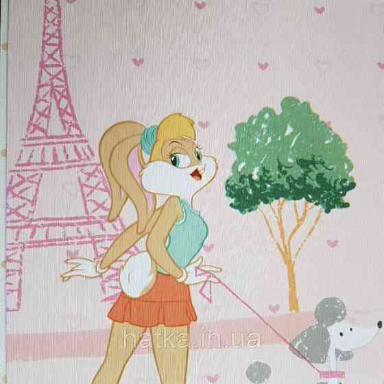 Обои виниловые на флизелине AdaWall Ada Kids метровые детские герои мультфильма Луни тюнз крольчиха Лола Банни Киев