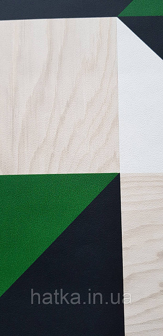 Шпалери вінілові на флізеліні Rasch Clasik 0,53х10 геометрія фігури зелені білі беж Київ - фото 3