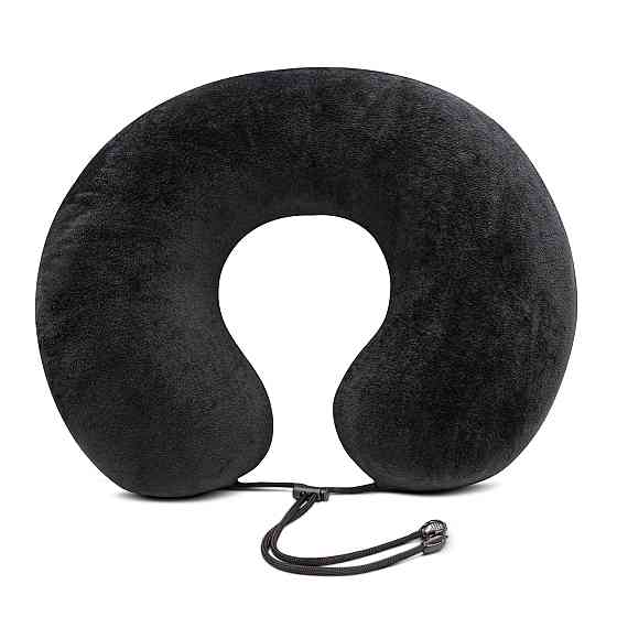 Подушка дорожня Comfort Trip PMF 001-3 305x285x100 чорна з фіксатором для шнура Дніпро