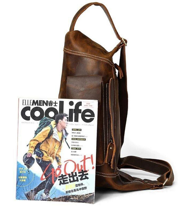 Чоловіча вінтажна сумка через плече Vintage 14782 Коричнева Київ - фото 9