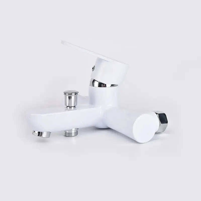 Змішувач для ванни/ душкабіни Plamix VEGA-009 білий із термопластику (без шланга та лійки) (PM0573) Чернівці - фото 1