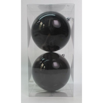 Ялинкова іграшка Novogod`ko 2 шт, чорний, перламутр 12 см (974433) Вінниця - фото 1