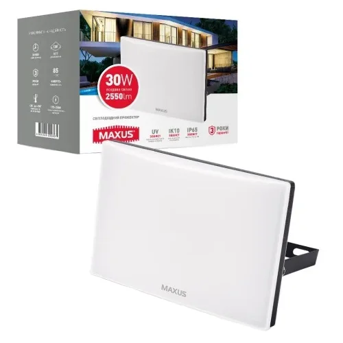 Светодиодный прожектор Maxus FL-03 2550лм IP65 5000K 30W Киев