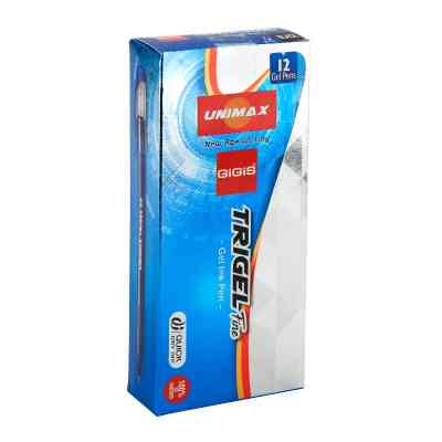 Ручка гелевая Unimax Trigel, черная (UX-130-01) Винница