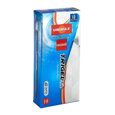 Ручка гелевая Unimax Trigel, черная (UX-130-01) Винница - изображение 3