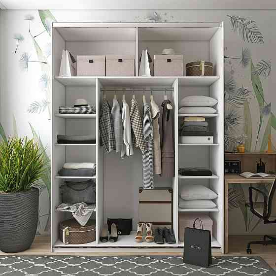 Шкаф-купе двухдверный Doros G-Caiser 180х60х240 см Белый/Дуб евок (DRS-011007) Львов