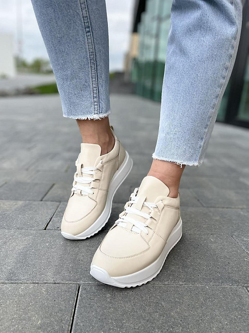 EMELI Кросівки жіночі EMELI 011/8 бежеві (весна-осінь, шкіра натуральна) (5019) 36-41 Коломыя - изображение 4