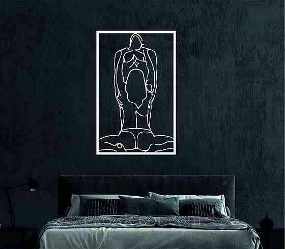 Декоративне настінне Панно «По дорослому 18+», Декор на стіну 70*44 см, Білий Київ