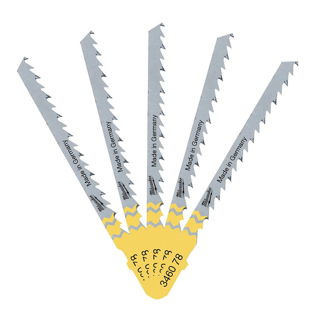 Полотна для лобзика T244D MILWAUKEE, 75мм/ крок зуба 4,0мм, (5шт), (фігурний різ, деревина) Одеса - фото 2