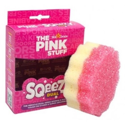 Губка для уборки The Pink Stuff Sqeezy Dual Sided Двухсторонняя 1 шт. (5060033823453) Винница - изображение 1