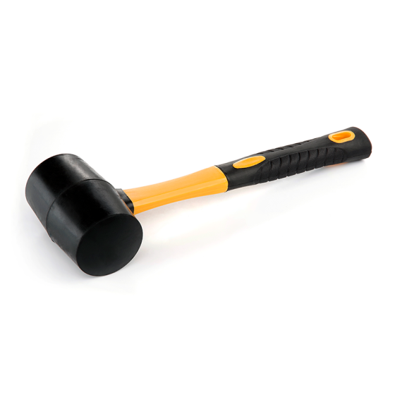 Киянка гумова чорна з фібергласовою рукояткою 450г Харків